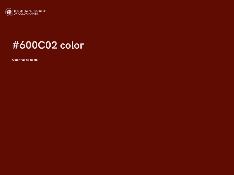 #600C02 color image