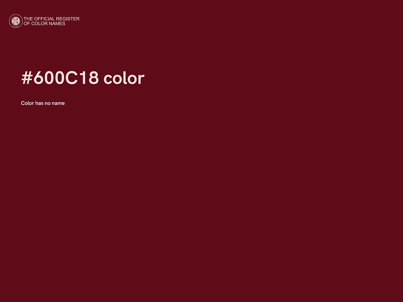 #600C18 color image