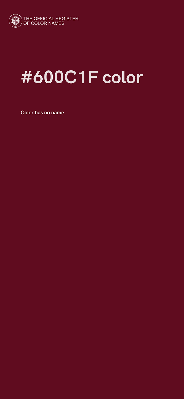 #600C1F color image