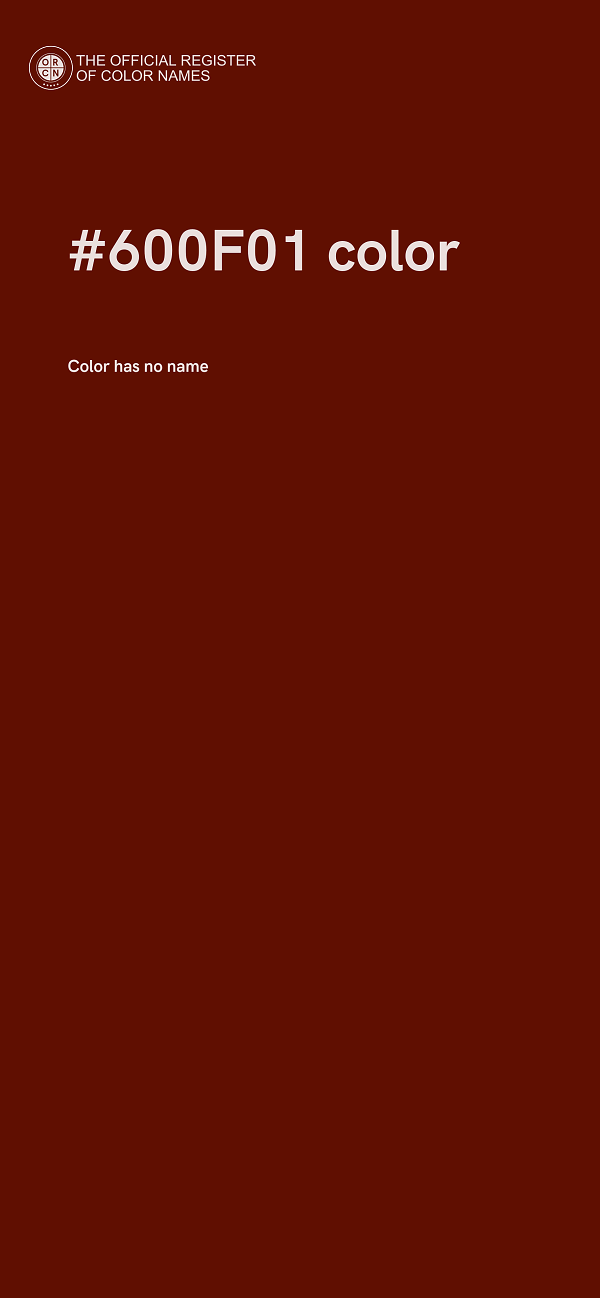 #600F01 color image