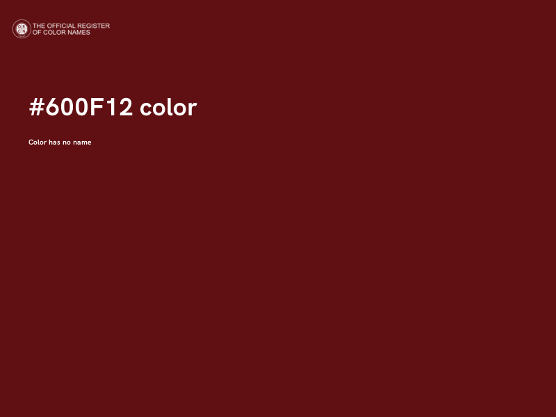 #600F12 color image