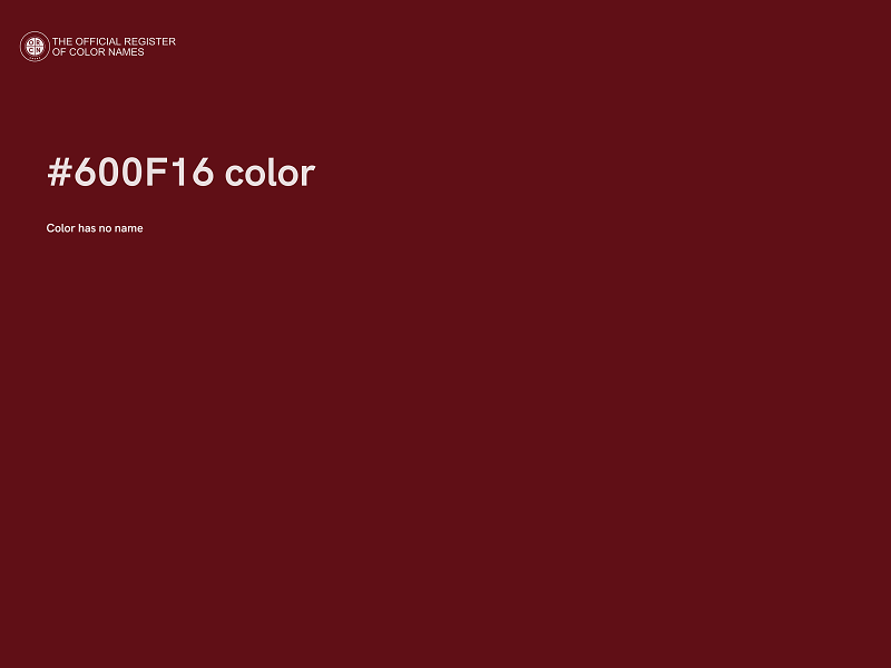 #600F16 color image