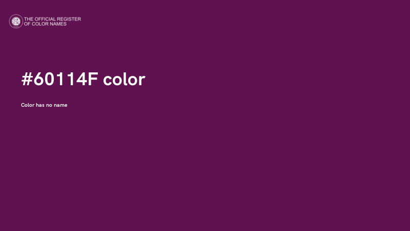 #60114F color image