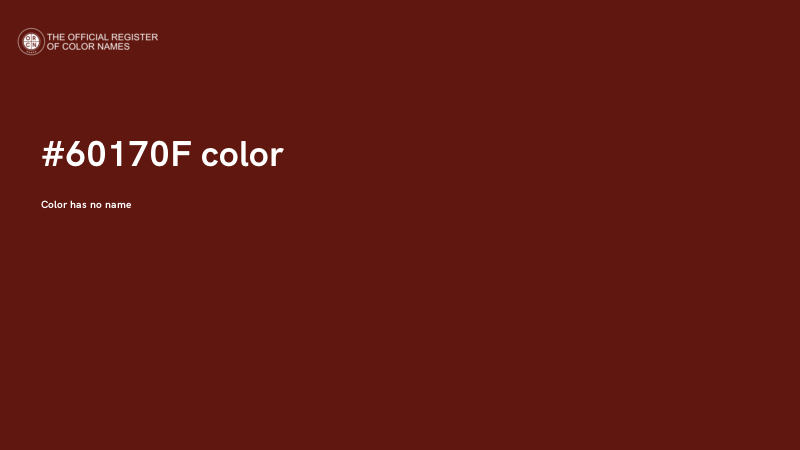 #60170F color image