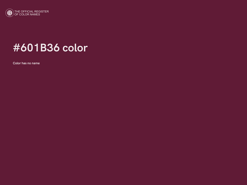 #601B36 color image