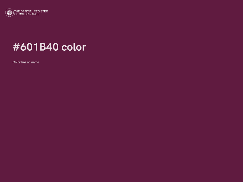 #601B40 color image