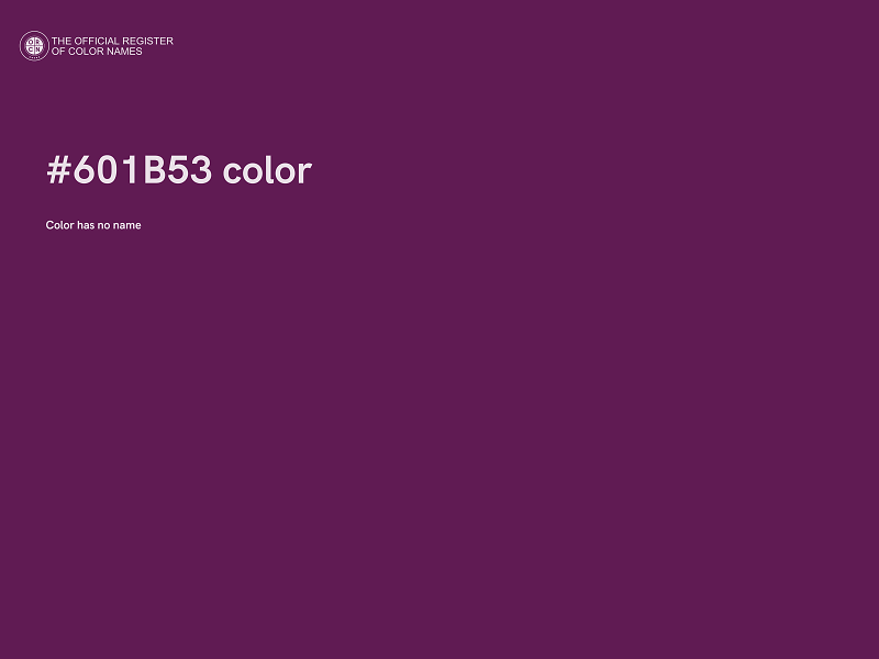#601B53 color image