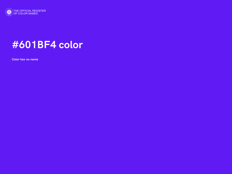 #601BF4 color image