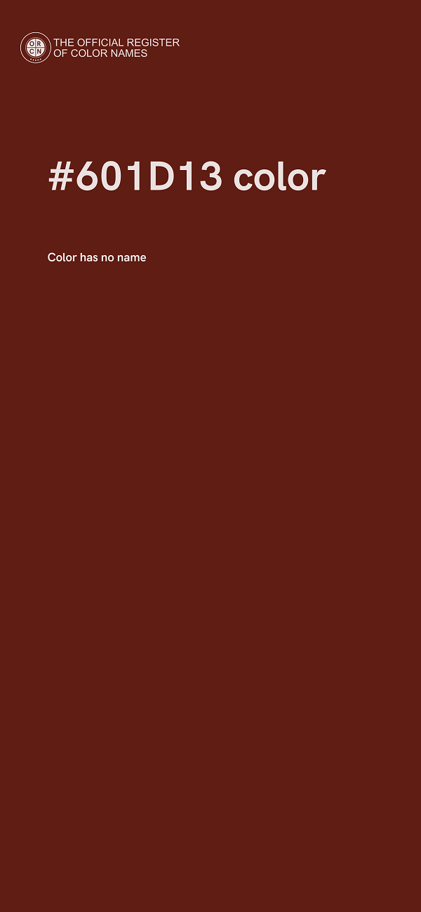 #601D13 color image
