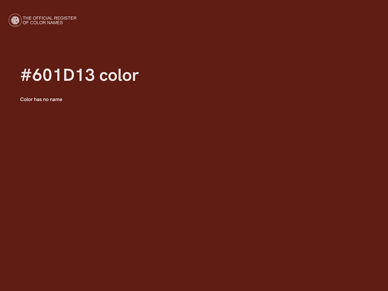 #601D13 color image