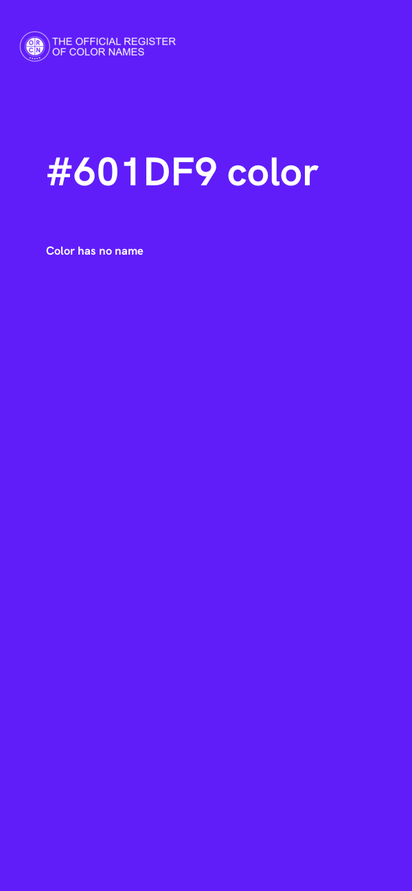 #601DF9 color image