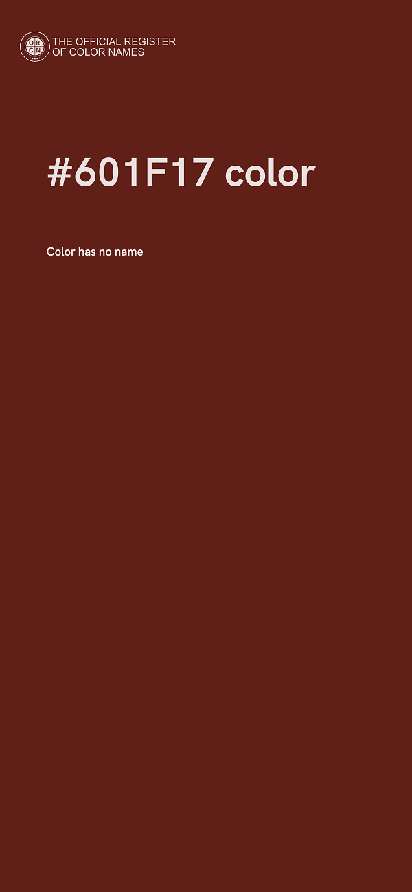 #601F17 color image