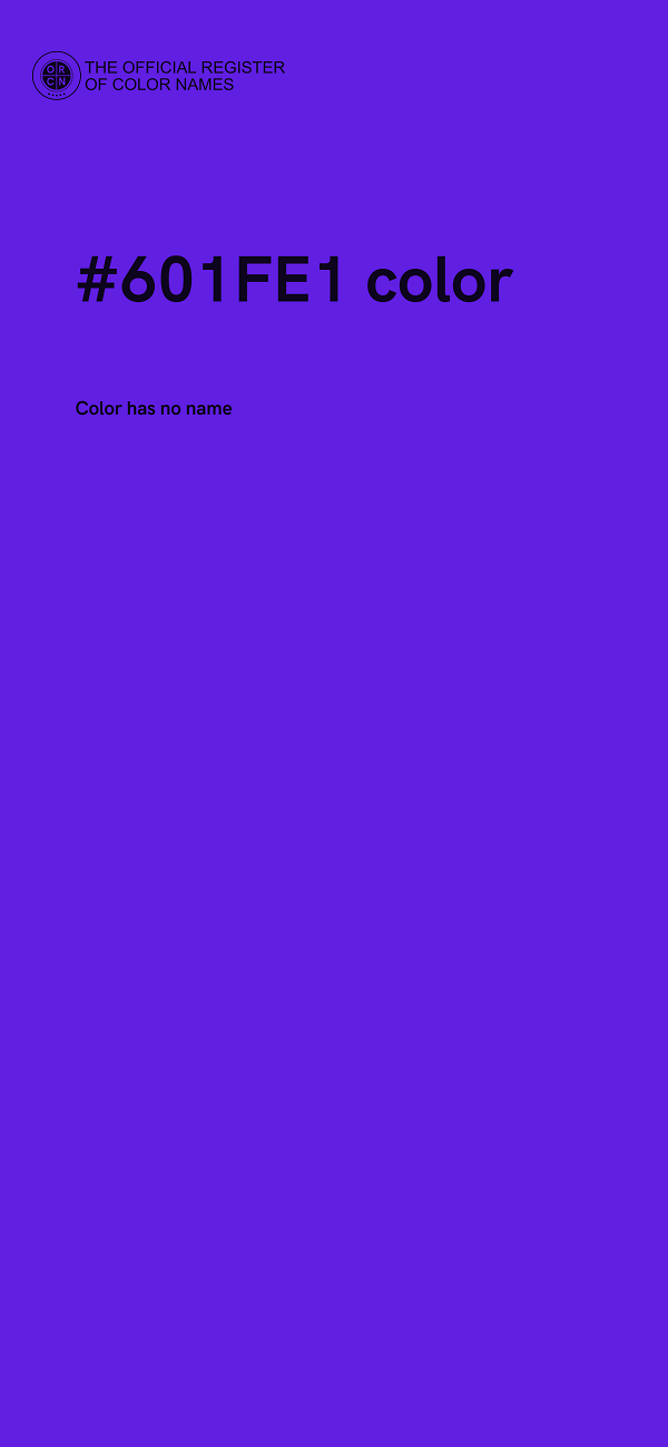 #601FE1 color image