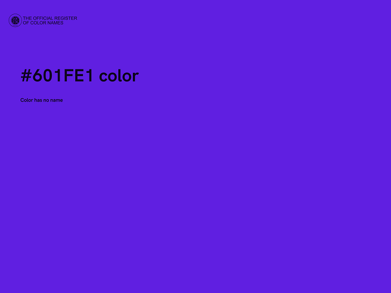 #601FE1 color image