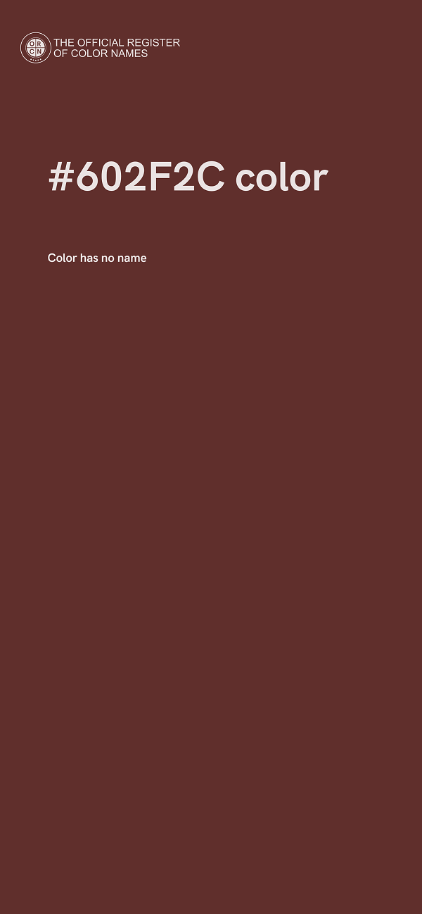 #602F2C color image