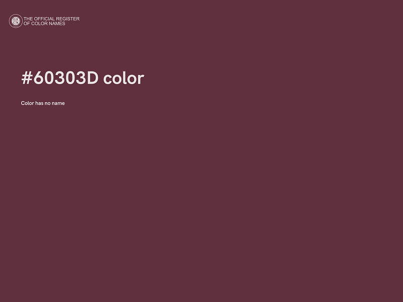 #60303D color image