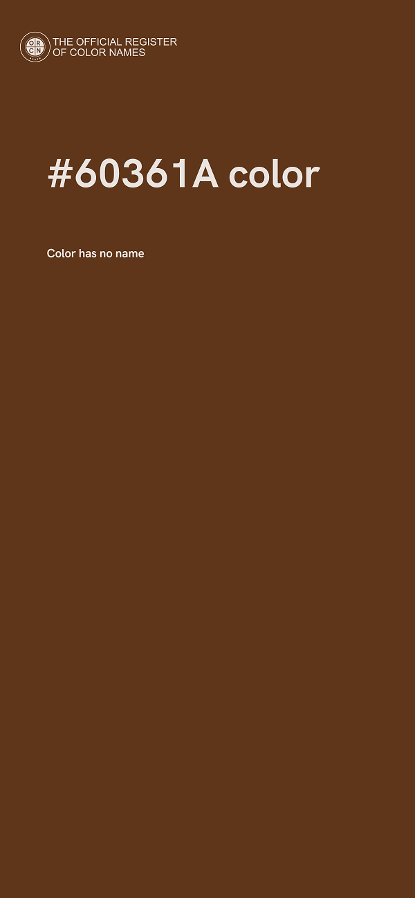 #60361A color image