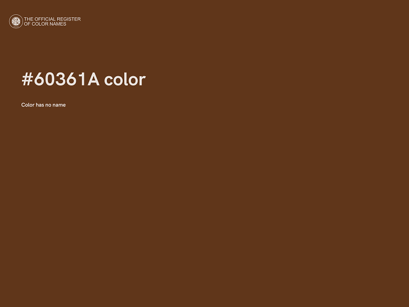 #60361A color image