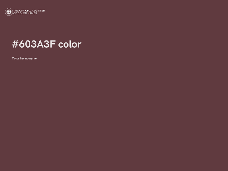 #603A3F color image