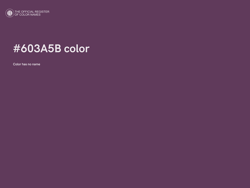 #603A5B color image
