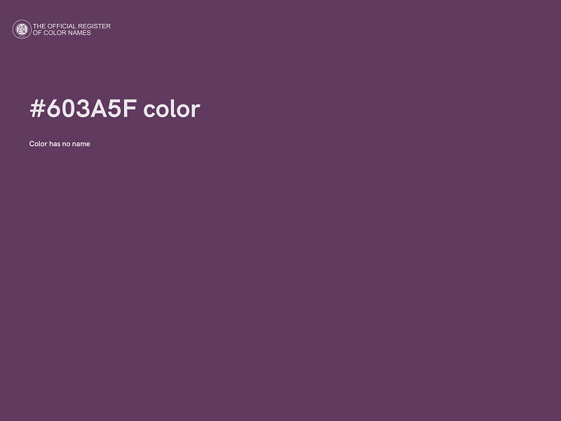 #603A5F color image