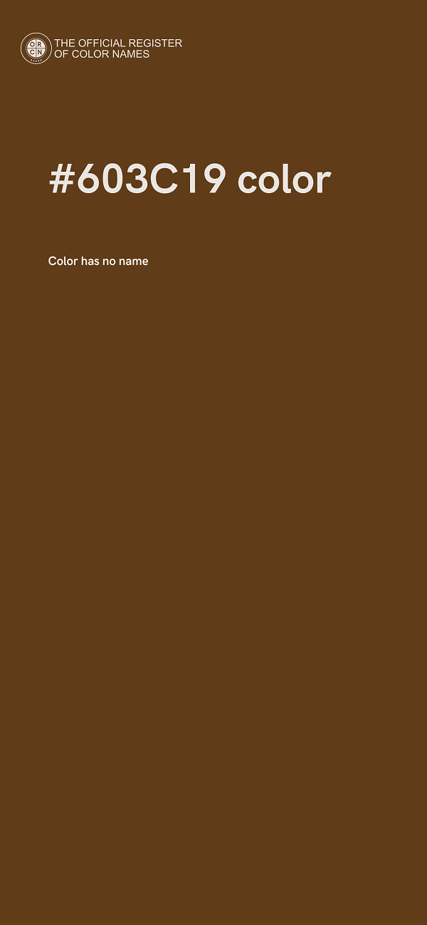 #603C19 color image