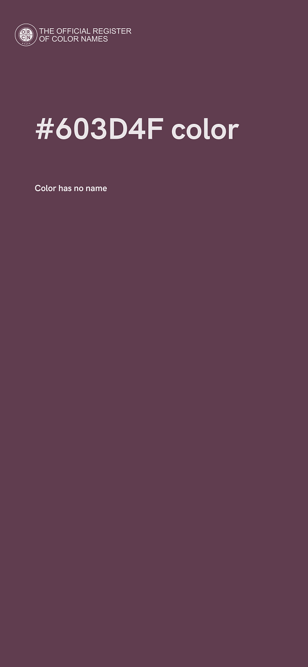 #603D4F color image