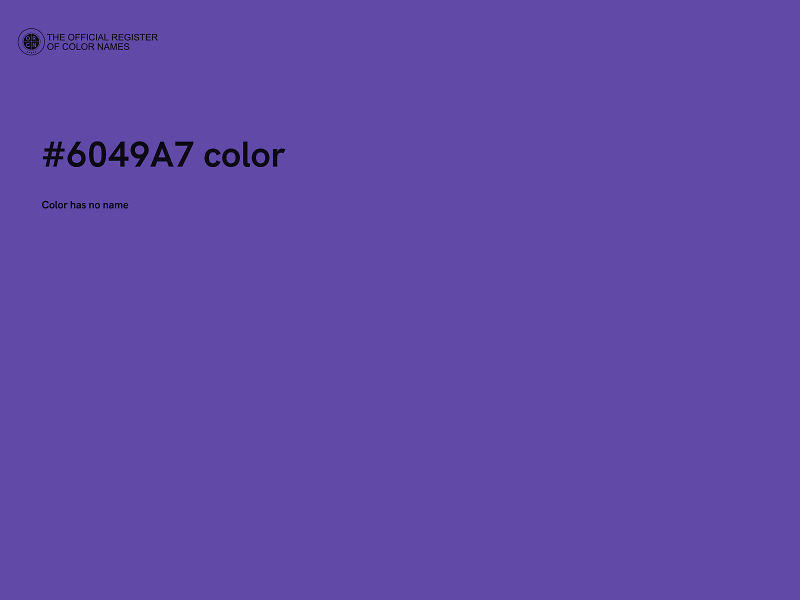 #6049A7 color image