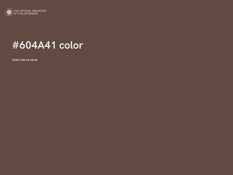 #604A41 color image