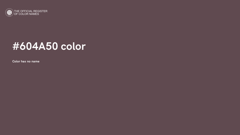 #604A50 color image