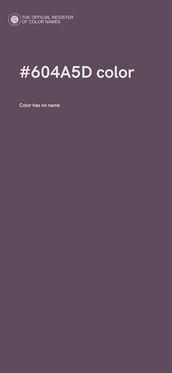 #604A5D color image