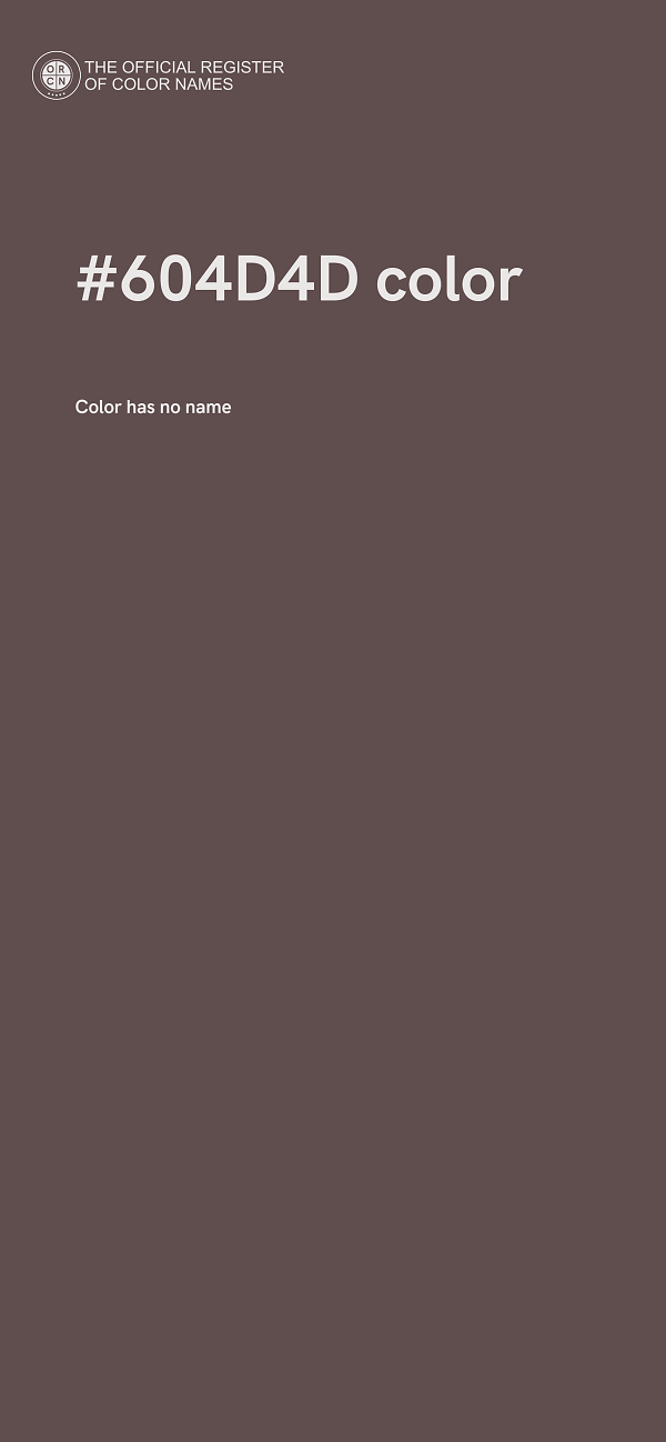 #604D4D color image