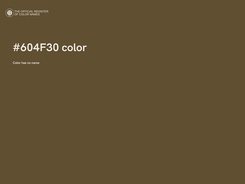 #604F30 color image