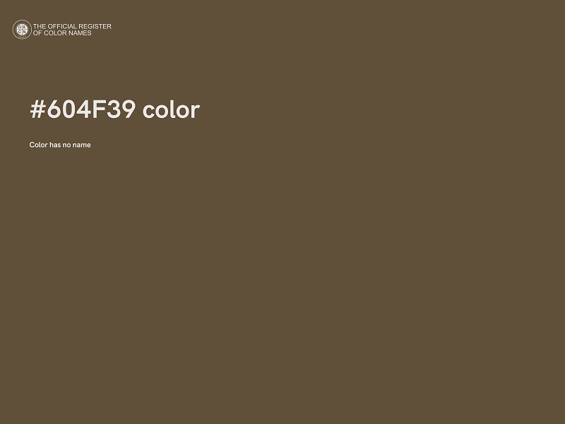 #604F39 color image