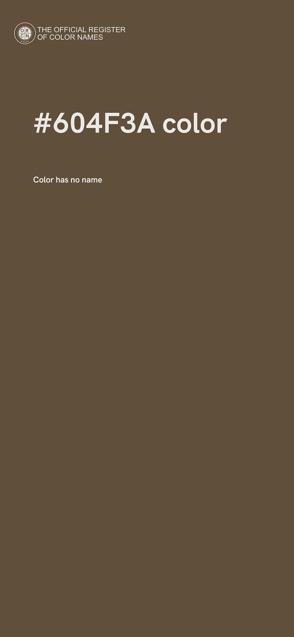 #604F3A color image