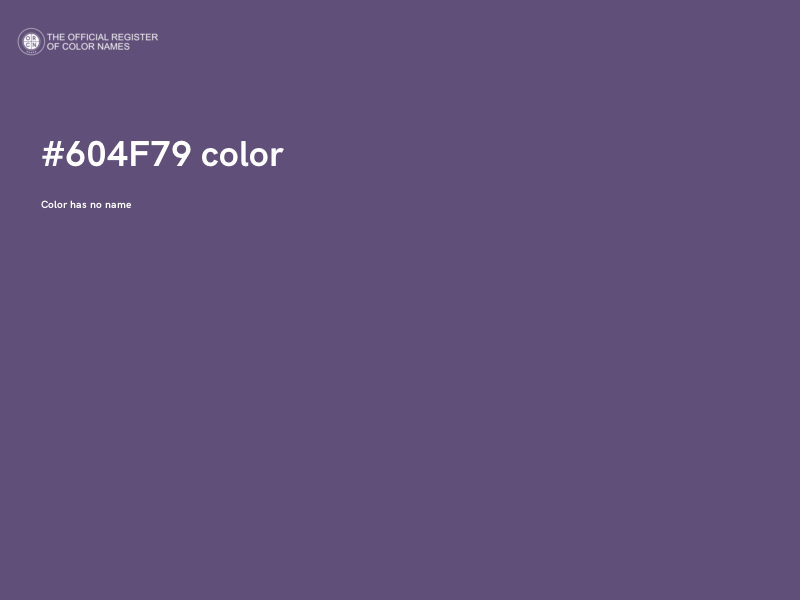 #604F79 color image
