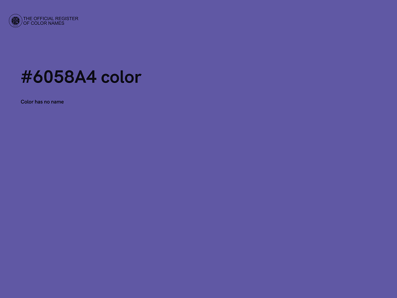 #6058A4 color image