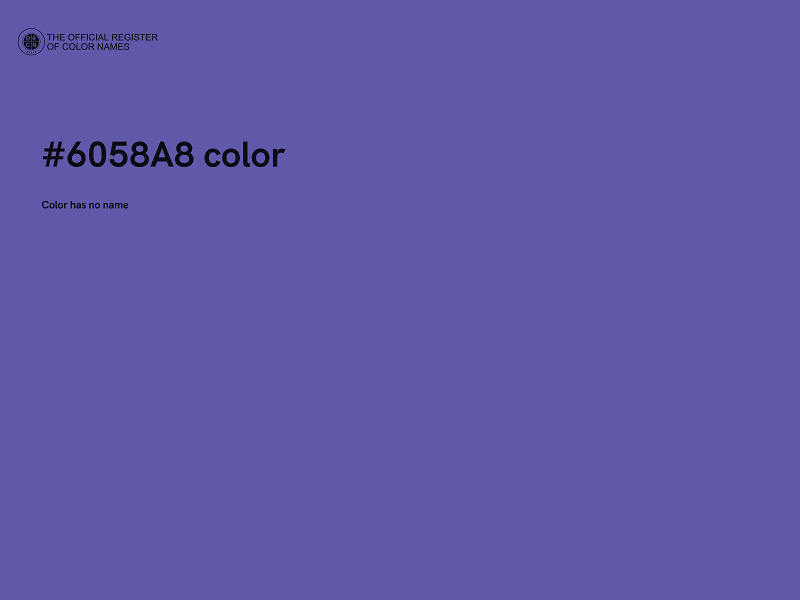 #6058A8 color image