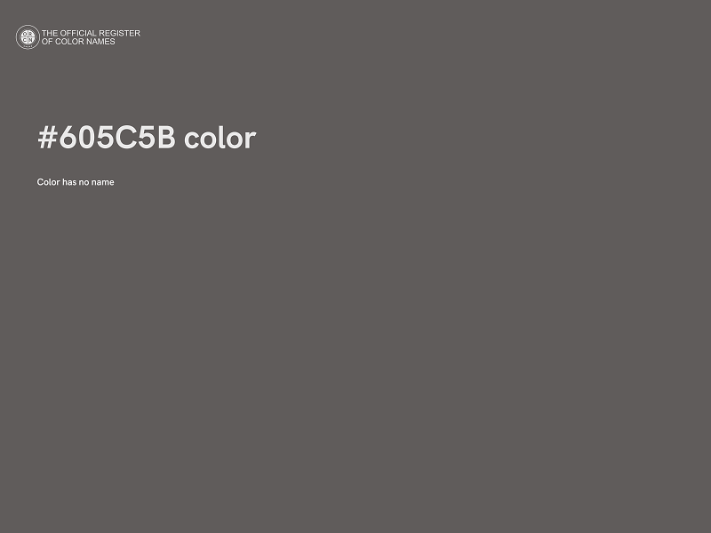 #605C5B color image