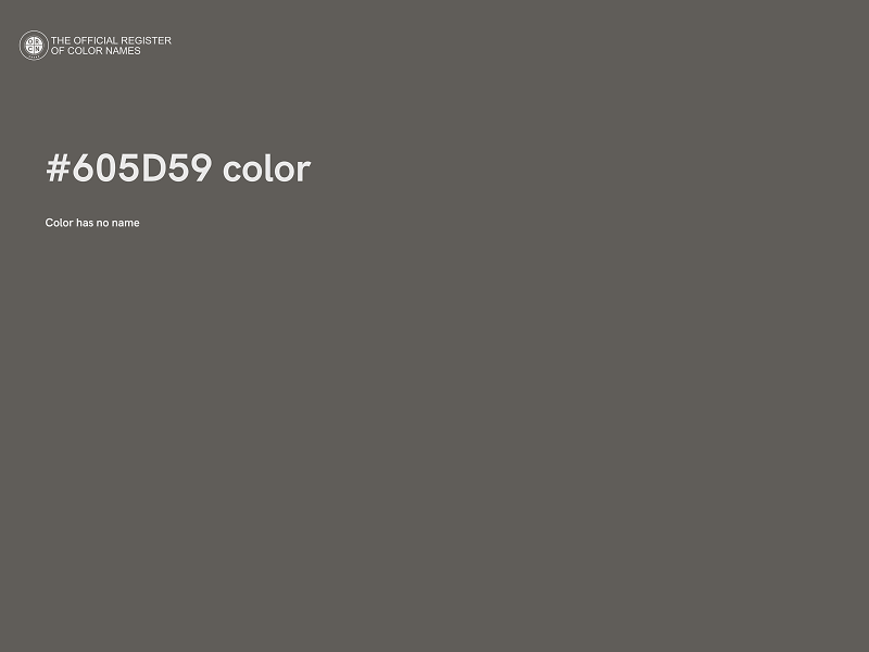 #605D59 color image