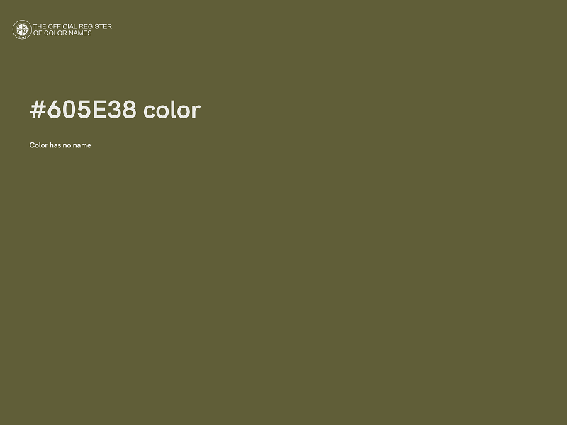 #605E38 color image
