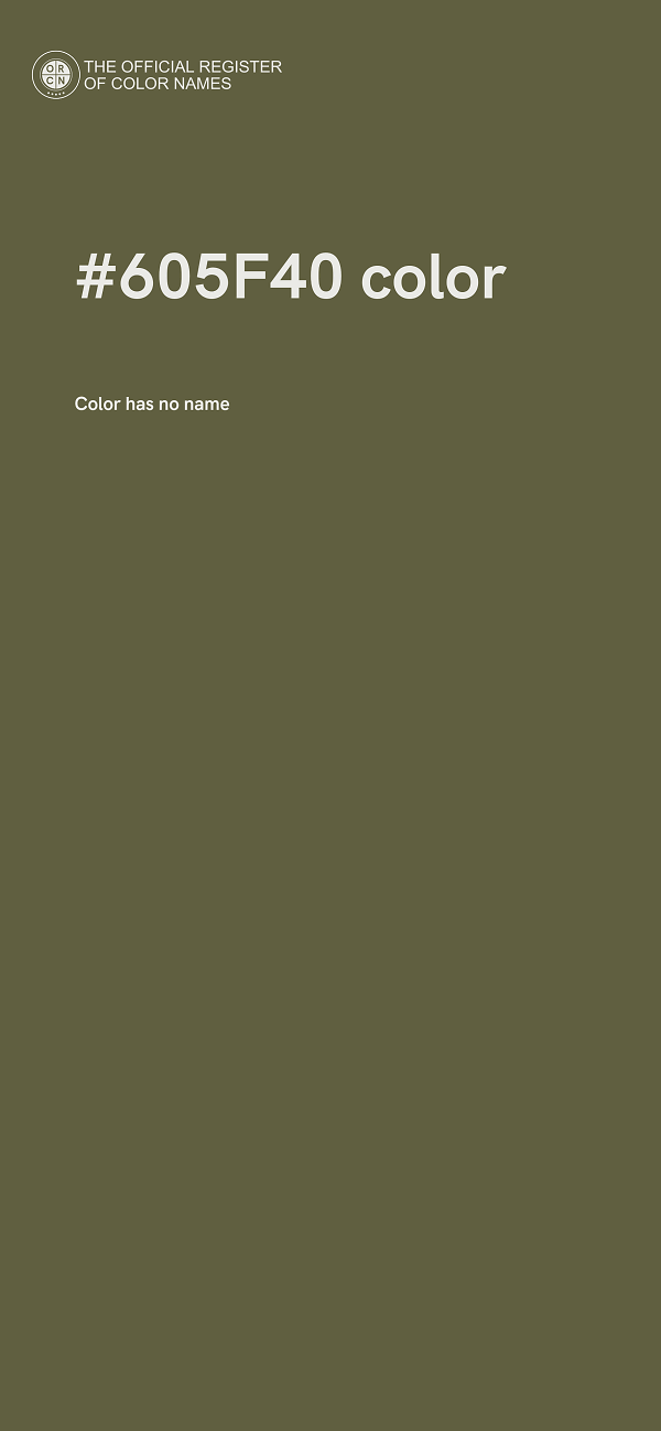 #605F40 color image