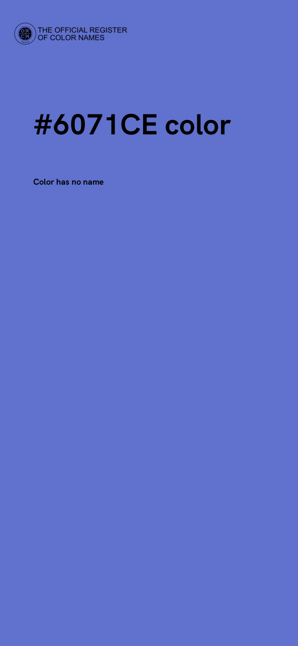 #6071CE color image
