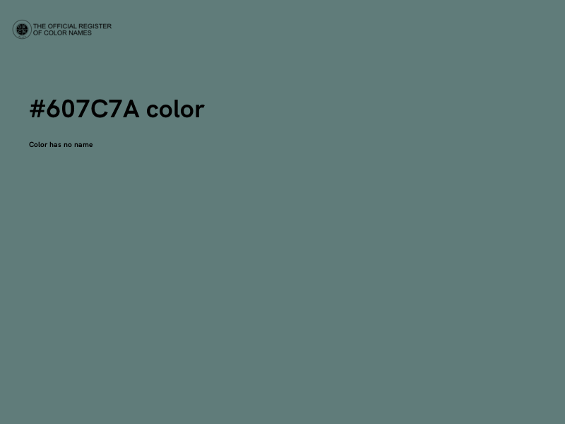 #607C7A color image