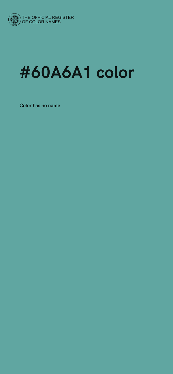 #60A6A1 color image