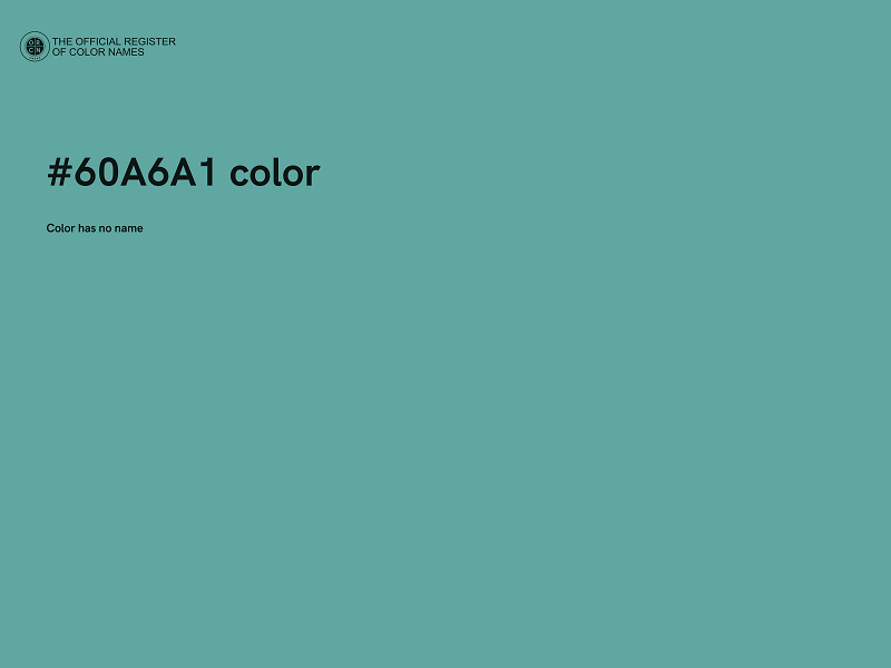 #60A6A1 color image