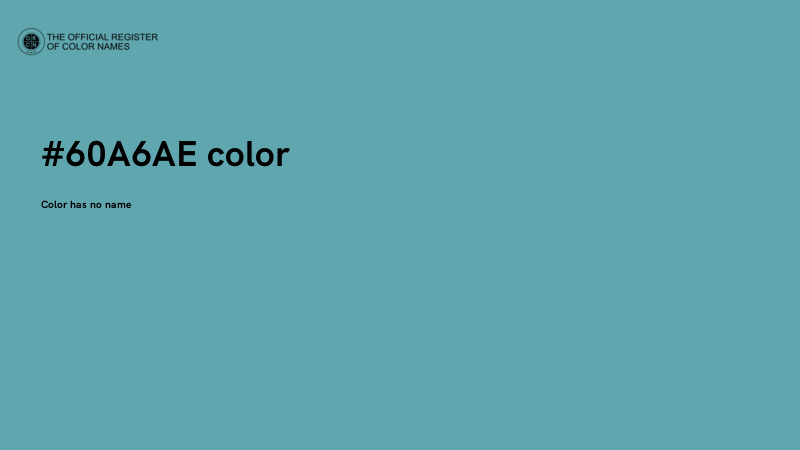 #60A6AE color image
