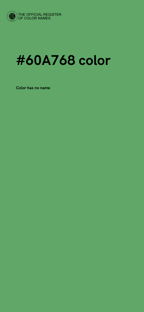 #60A768 color image