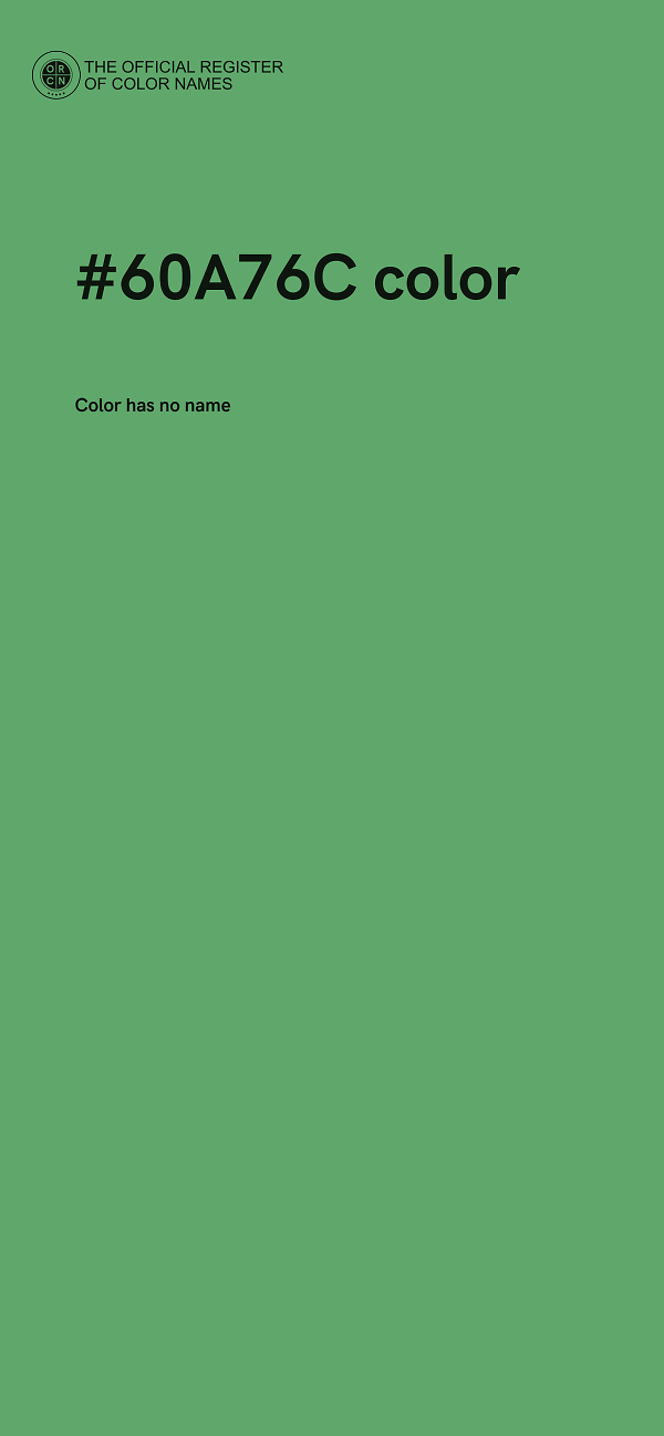 #60A76C color image