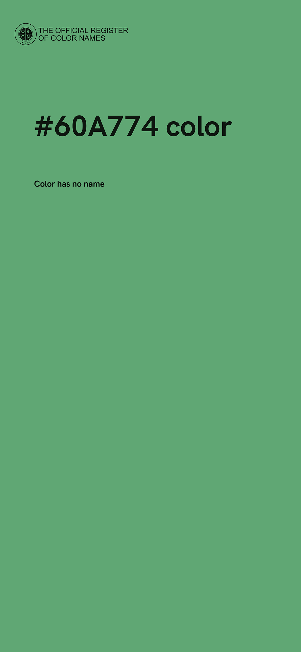 #60A774 color image
